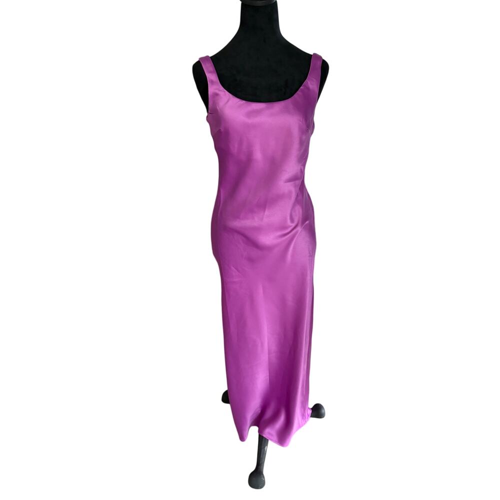ASOS Design Orchid Purple Satin Bias Slip Maxi Dress US 2